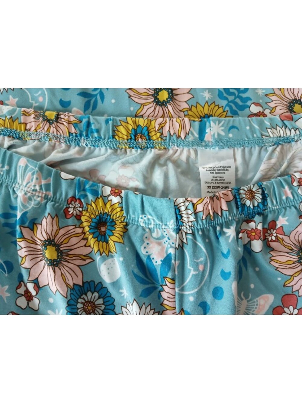 Joyspun PJs Plus Size Floral Pajama Set 3X Tank Top Shorts Recycled Poly Pockets - Picture 12 of 13